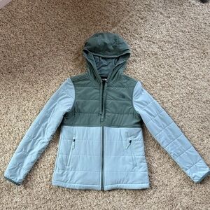 Teal and Blue The North Face Hooded Jacket